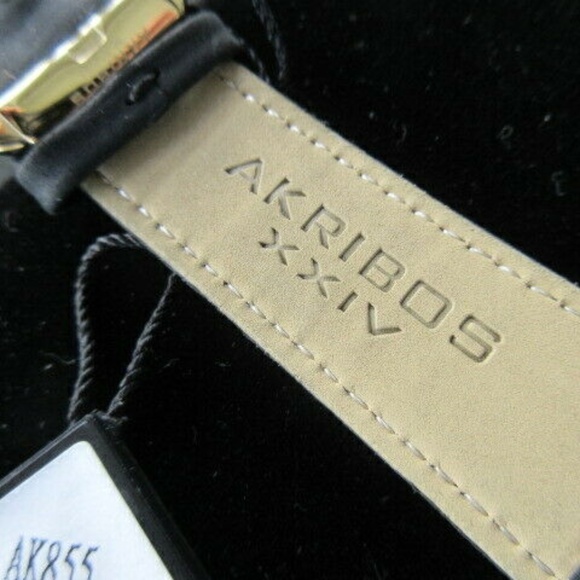 AKRIBOS XXIV Men’s Skeleton Dial Leather Watch - Picture 2 of 8